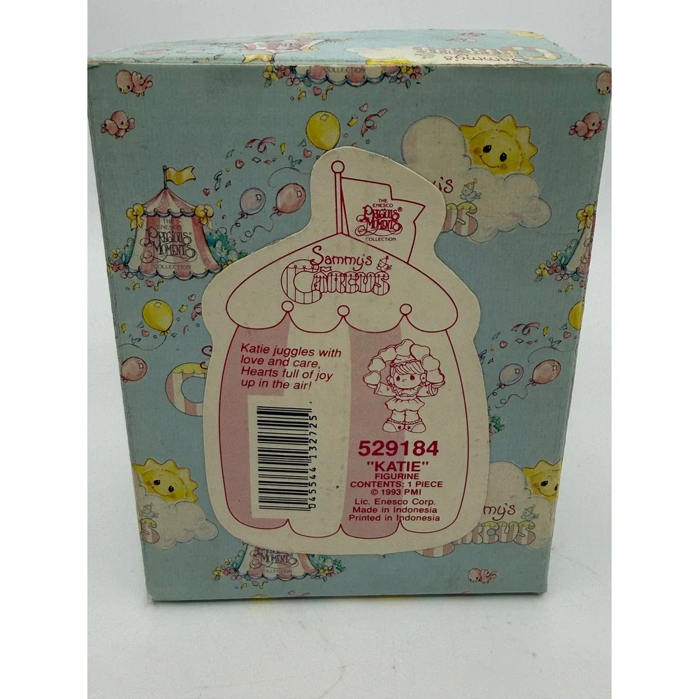 Precious Moments Katies Circus Figurine 1993 Enesco 529184 Juggling Hearts Box